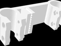 Rostock Carriage with LM8UU Screw Clamps by 0xPIT