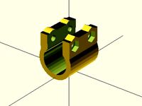 Slim LM8UU Dual Screw Holder Parametric by 0xPIT