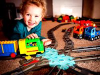 Duplo hexagon railroad crossing by 2by2