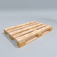 Low Poly 3D Model Wood Pallet