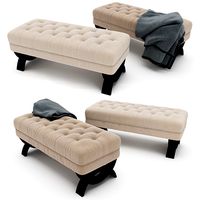 Christopher Knight Home Scarlette Tufted Fabric Ottoman Bench