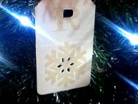 Embossed Snowflake Gift Tag - Monogram by mortinus