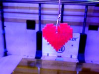 8 Bit Heart Charm by akaziuna