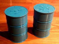 55 Gallon Drum Barrel salt&pepper dispencer by catohagen