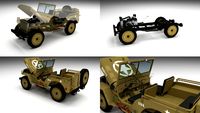 Full (w chassis) Jeep Willys MB Military Desert