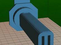 Makerbot 'M' logo spool holder (for skinny hole + wider spools) by Nath