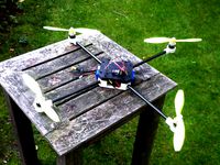 reprapped + carbon fibre quadcopter by jamesglanville