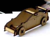 Laser Cut Sports Car by dustinandrews