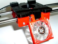 Dove-tailed press fit LM8UU X-carriage by Wired1