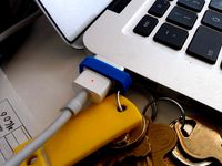 Macbook Power Adapter Keychain Clip by AKAMEDIASYSTEM