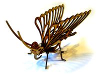 LaserCut - 3D Puzzle Butterfly by jtronics
