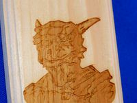 Skyrim Argonian Wooden Engraving by 10FilipekM