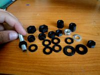 Printable standard M8 Hex nuts and washers by obijuan