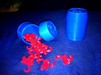 mini Barrel-O-Monkeys toy by chefmaki