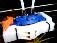 Dual Extruder mount for Prusa with bowden by paclema