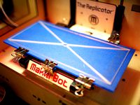 Replicator Build Plate Extension (39% Bigger!!!) by bfraser