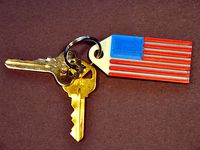 American Flag Keychain Fob by dnewman