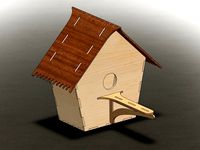LaserCut - Bird House 1v2 by jtronics