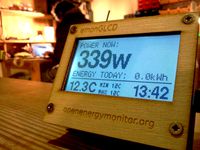 emonGLCD - Wireless LCD display - laser cut ply fascia by openenergymonitor