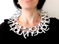 Text necklace (awkward turtle) by carlaraffinetti