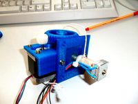Extruder for 1.75mm filament with splined model-car insert as pinch wheel by Mindfab