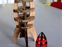 Cardboard/Acrylic Rocket by BobStew