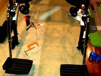 Wheelchair footrest adapter for walker by dmatsumoto