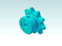9 Tooth Sprocket for #40 Chain 6mm bore by phineasjw