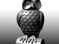 Owl Statue Facing Left by cushwa