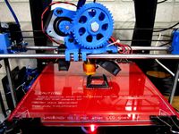 Modified Greg's X-Carriage with double fan mount by llluis