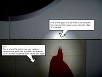 Screwless towel hook for bathroom cabinet mirror (DEATH TO THE STUPID SUCTION CUP HOOK) by Schorhr