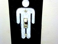 Men on off light switch cover by 2ROBOTGUY