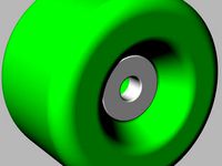Skateboard Wheel with Bearings - 1/1 Scale by henrique