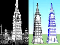 Luna Park Electric Tower- Coney Island Play Set by fredini