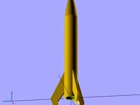 Model Rocket Kit (nose+body w/ fins) for Engine D12-7 by levincoolxyz