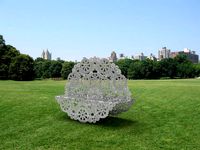 Double Doily Bench Sculpture by jennifercecere