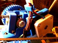 Extruder motor strain relief bracket by Pointedstick
