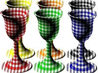 Checked Gingham 2 Part Picnic Parisian Goblet by MakeALot