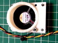40mm directional Fan holder for Greg's Lm8uu X Carriage for Prusa Mendel by RichRap