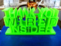 3D text Thank You for Wired Insider by madsci1016