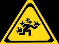 Do Not Set Yourself on Fire Sign by M_G