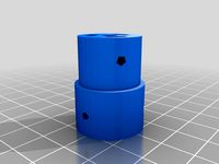 zRod-2-Stepper  Coupler w/3 Grub Screws for Prusa Mendels by wulfdesign