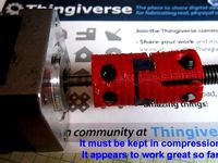 Spider Coupling with rubber insert: 4.75mm stepper motor to 8mm threaded shaft by MiseryBot