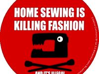 Home sewing is killing fashion sticker by rspanton