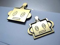 Robot Head Paper Clips by toenolla
