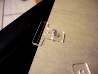 Plastic tabs for extruded aluminium frame by Gav