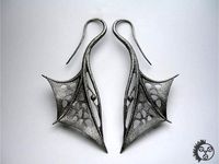 Wing Earrings by improbablecog