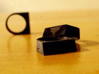 Lined Block Ring by duann