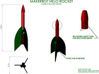Helo model Rocket & Launch Pad (Estes Style) by 2ROBOTGUY