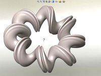 Spiral CupCake MakerBot Bracelet with a Dent by SolidWorksMagi